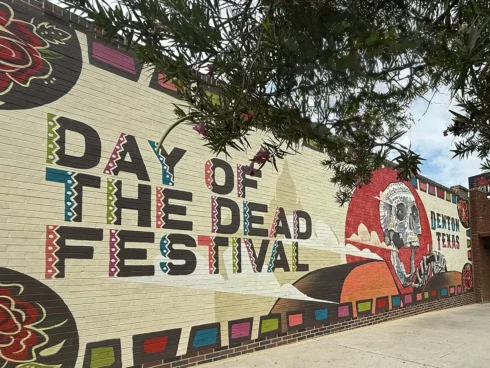 food truck at Day of the Dead festival in Denton Texas